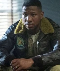 Devotion 2022 Jonathan Majors Bomber Shearling Flight Jacket