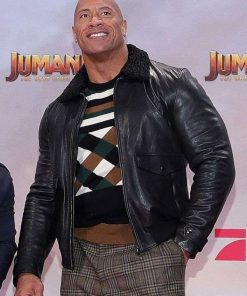 Eddie Jumanji The Next Level Dwayne Johnson Leather Jacket