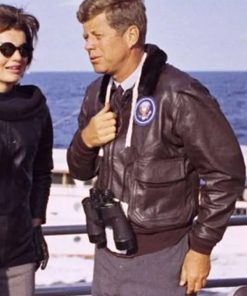 John F. Kennedy Bomber Leather Jacket