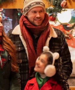 Jake Russell Falling for Christmas Shearling Wool Jacket
