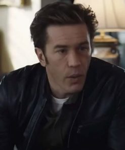 American Murderer Tom Pelphrey Black Leather Jacket