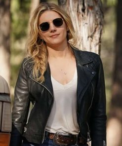 Big Sky Katheryn Winnick Black Biker Jacket