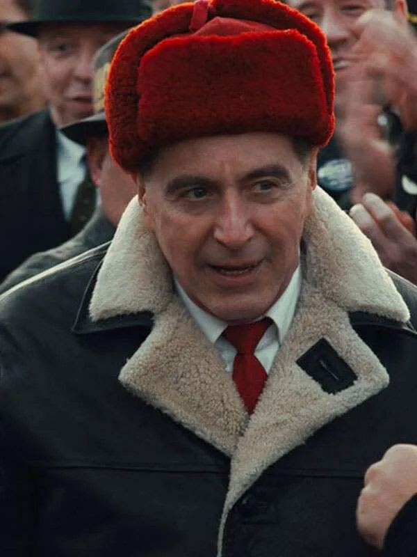 Jimmy Hoffa The Irishman Al Pacino Leather Shearling Jacket Al Pacino The Irishman Leather Jacket