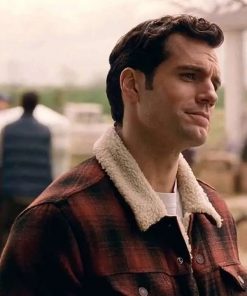 Superman Justice League Henry Cavill Checked Jacket