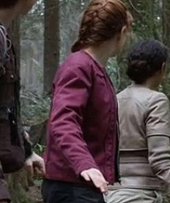 Mina Sundwall Lost in Space Maroon Cotton Jacket