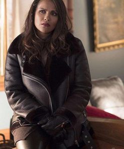 Mazikeen Lucifer Lesley-Ann Brandt Leather Shearling Jacket