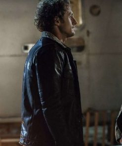 Michael Guerin Roswell New Mexico Black Shearling Leather Jacket