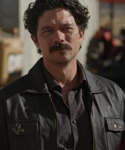 Nick Gawler True Colours Luke Arnold Black Leather Jacket
