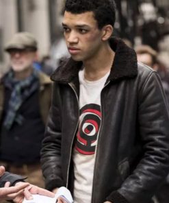 Tim Goodman Pokémon Detective Pikachu Black Shearling Leather Jacket