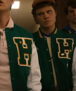 Joseph Quinn Stranger Things S04 Green Letterman Jacket