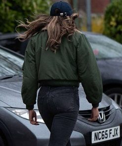 Hannah John-Kamen The Stranger Green Shearling Bomber Jacket