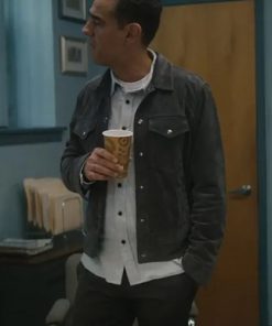 Bobby Cannavale The Watcher Dean Brannock Suede Leather Jacket