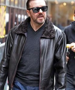 Ricky Gervais After Life Leather Jacket