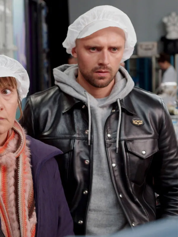 Adam Kowinski The Art of Love 2021 Oliver Walker Black Leather Jacket Oliver Walker The Art of Love Black Leather Jacket