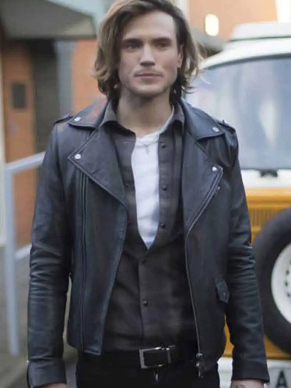 Alex Kate And The Band Dougie Poynter Black Leather Jacket Dougie Poynter Kat And The Band Leather Jacket