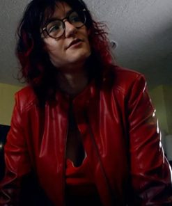 Bre Beverly Hoodie 2022 Red Leather Jacket