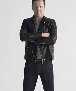 Billions Damian Lewis Black Biker Jacket