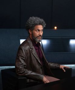 Dr Hobart Clark TV Series The Pentaverate Key Brown Leather Jacket