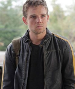 Dylan Massett Bates Motel Max Thieriot Black Cafe Racer Leather Jacket