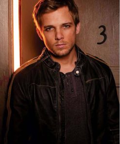 Max Thieriot Bates Motel Black Leather Jacket