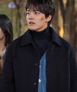 Eun Gye Hoon Link Eat, Love, Kill 2022 Black Wool Trench Coat