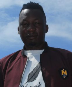 Geofrey King One Moment to Live 2022 Red Bomber Jacket