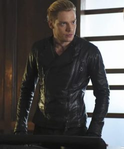 Shadowhunters Dominic Sherwood Black Leather Jacket