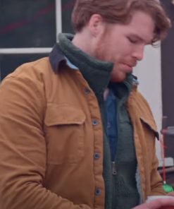 James Anderson Christmas With Felicity Brown Cotton Shearling Jacket