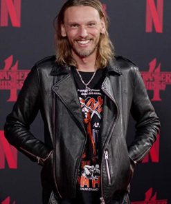 Stranger Things Jamie Campbell Bower Black Leather Jacket