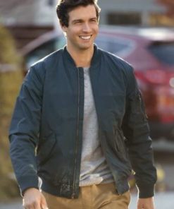 Don't Forget I Love You Clayton James Blue Bomber Jacket