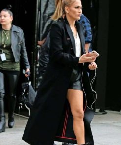 Kat Marry Me Jennifer Lopez Black Wool Trench Coat