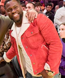 Kevin Hart Red Leather Jacket