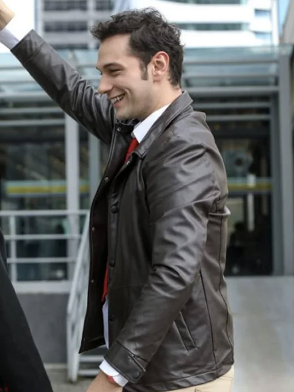 Ozan Yilmaz Hear Me 2022 Utku Coskun Brown Leather Jacket Hear Me Utku Coskun Leather Jacket
