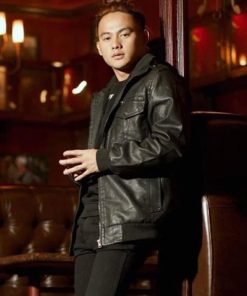 Pusoy 2022 Vince Rillon Black Leather Jacket