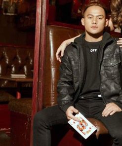 Vince Rillon Heart Black Leather Jacket