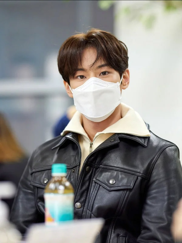 Seo Jae Yoon Roommates of Poongduck 304 2022 Black Leather Jacket Roommates of Poongduck 304 Seobin Yoon Leather Jacket