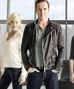 Bobby Axelrod TV Series Billions Damian Lewis Black Leather Biker Jacket