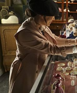 Mona Vanderwaal TV Series Pretty Little Liars Janel Parrish Pink Wool Coat