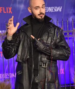 Thing TV Series Wednesday S01 Black Leather Jacket