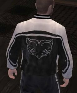 Video Game GTA IV (2008) Albanian Black and White Leather Jacket