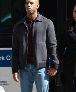 Michael B. Jordan Charles King A Journal For Jordan Black Wool Jacket