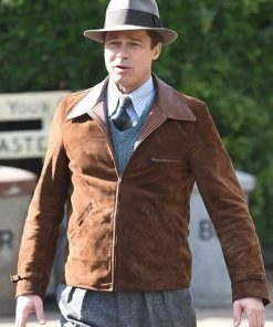 Allied Brad Pitt Brown Leather Jacket