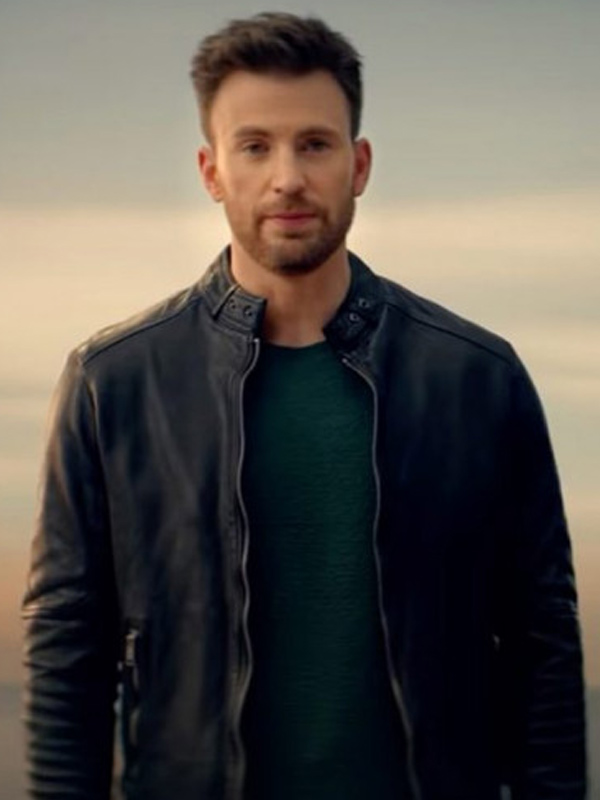 Chris Evans Live Smarter For A Better World Black Leather Jacket Chris Evans Jacket