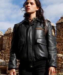 Adria Arjona Dorothy Gale TV Series Emerald City Black Leather Jacket