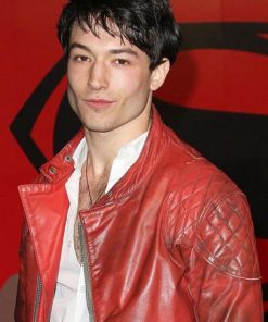 Ezra Miller Red Jacket