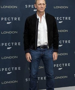 Daniel Craig James Bond Spectre Black Leather Jacket