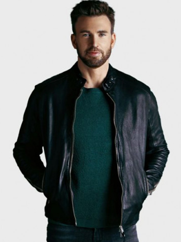 Live Smarter For A Better World Chris Evans Black Jacket Chris Evans Live Smarter For A Better World Black Leather Jacket