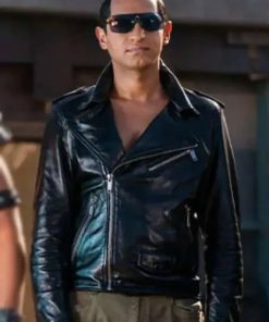 Miracle Workers Karan Soni Biker Leather Jacket
