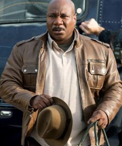 Luther Stickell Movie Mission Impossible Rogue Nation Brown Leather Jacket