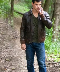 Abduction Taylor Lautner Brown Leather Jacket